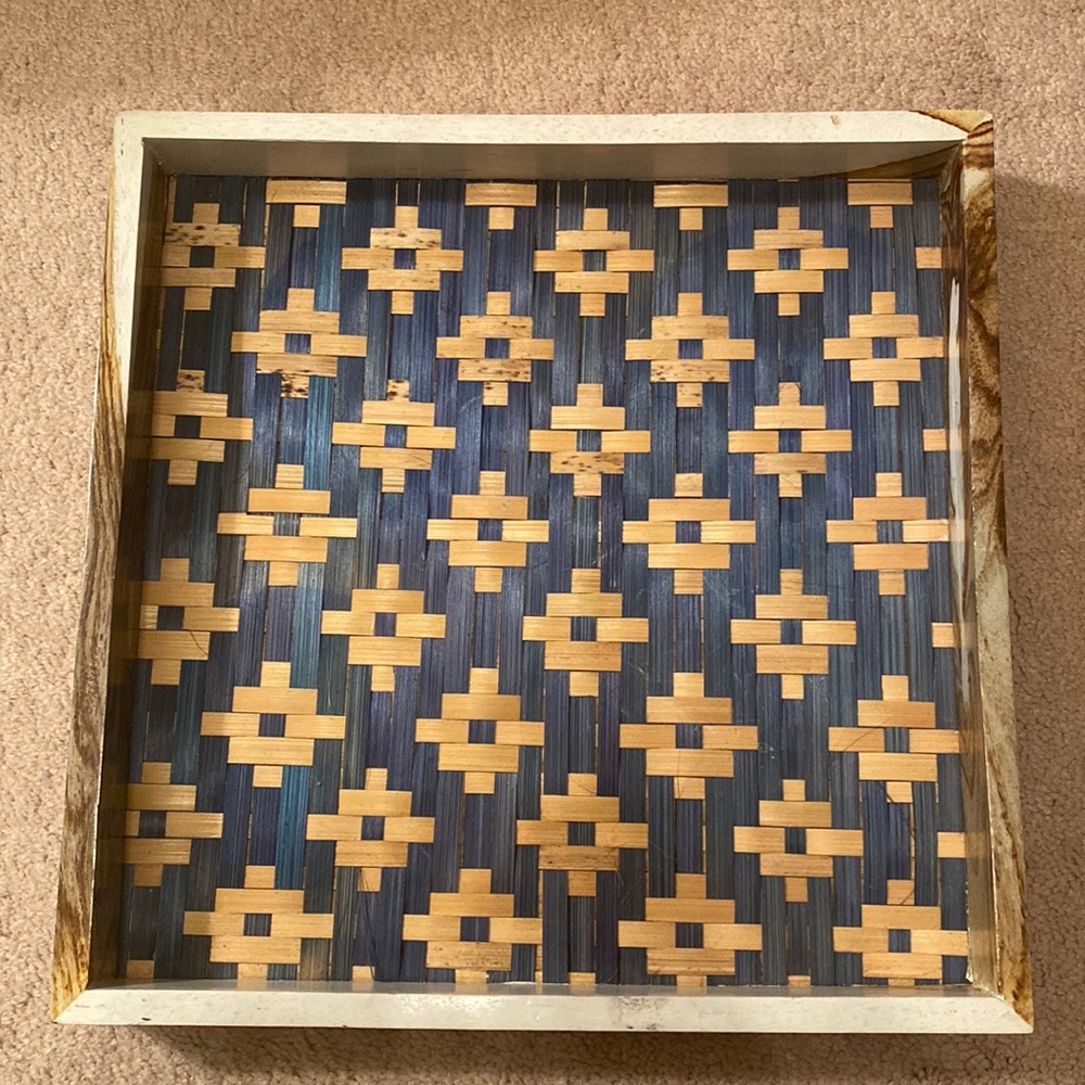 Bamboo wood square tray